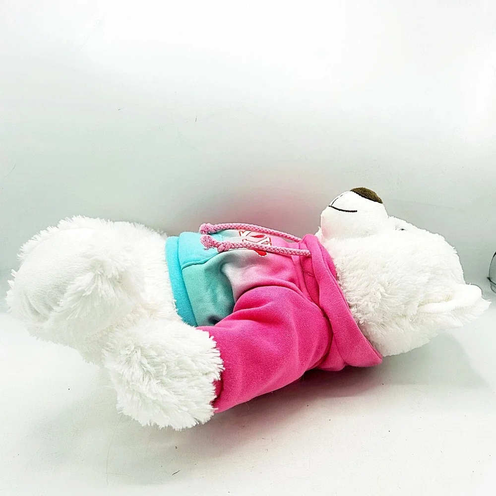 White Teddy Bear Plush XOXO Hoodie Stuffed Animal